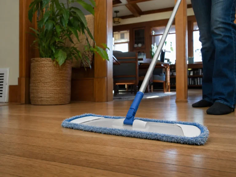 Microfiber mop cleaning oak hardwood floors the right way