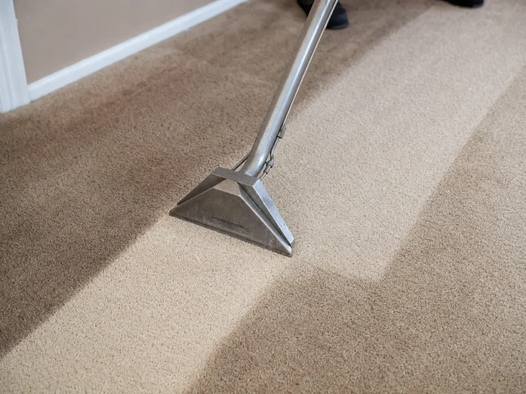 Carpet cleaning wand showing the difference professional cleaning makes